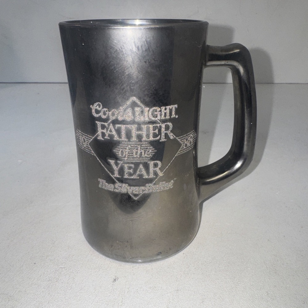 Coors Light "Father of the Year" Silver‎ Bullet Glass Beer Mug